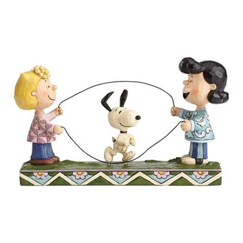 Peanuts Jim Shore Sally Lucy And Snoopy Jump Rope Statue