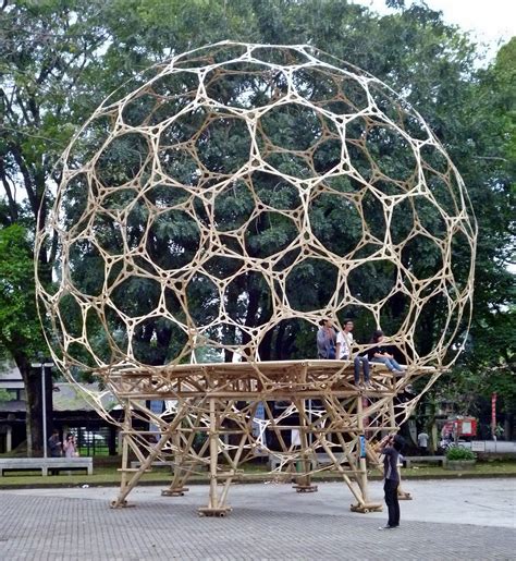 Bamboo Shelter Project Geodesic Dome Dome Structure Dome House