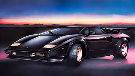 Lamborghini Countach Abstract Art 4k Hd Cars 4k Wallpapers Images