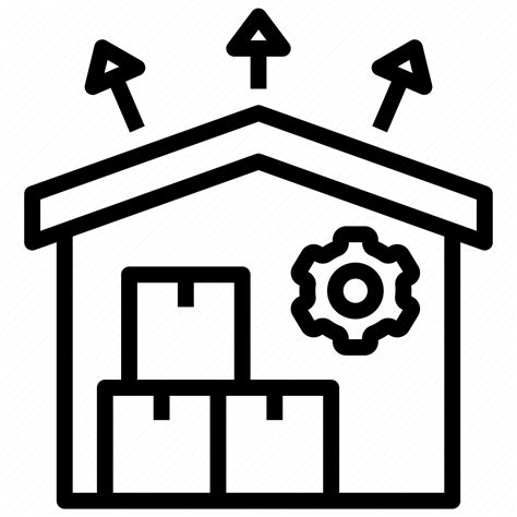 Distribution Center Warehouse Space Management Stock Store Icon