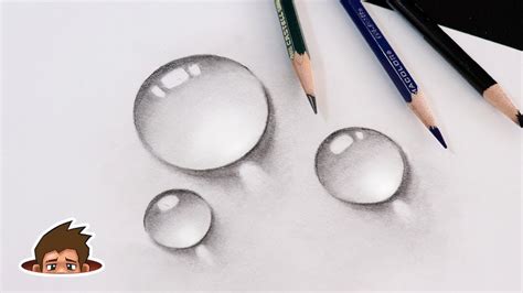 How To Draw Water Drops Easy Pencil Drawing For Beginners Youtube