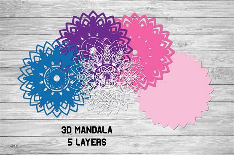 3d Layered Mandala Multi Layer Svg Cut File 568588 Cut Files