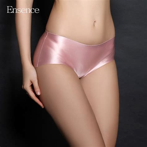 Ensence Luxurious Sexy Seamless Underwear Women Vs Pink Satin Silk