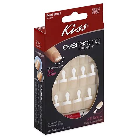 Kiss® Everlasting French® 28 Count No Chip French Manicure Kit In Real