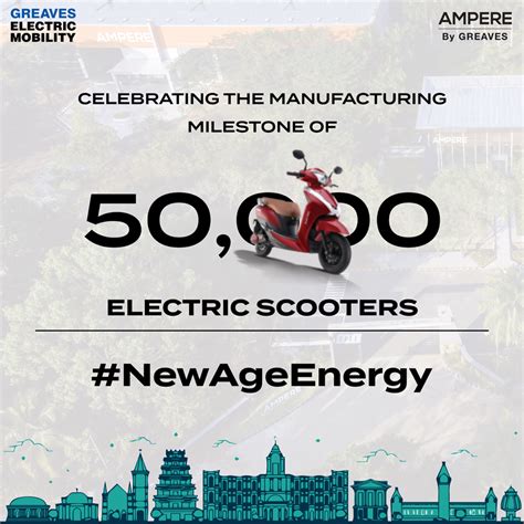 Ampere Rolls Out Its 50000th Electric Two Wheeler From The Companys
