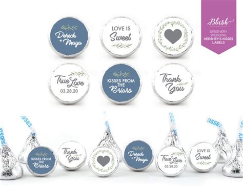 New 108 Personalized Hersheys Kisses Stickers Wedding Etsy Canada