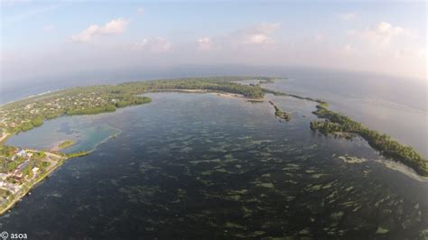 Aerial View Of Hithadhoo Addu City Maldives