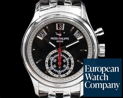 Patek Philippe 59601a 010 Annual Calendar Black Dial Chronograph Ss