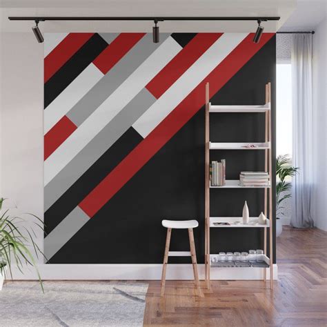 Diagonal Stripes Pattern Wall Mural By Anastasia 8 X 8 Geometric