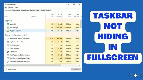 How To Fix The Taskbar Is Not Hiding In Fullscreen On Windows 10 11