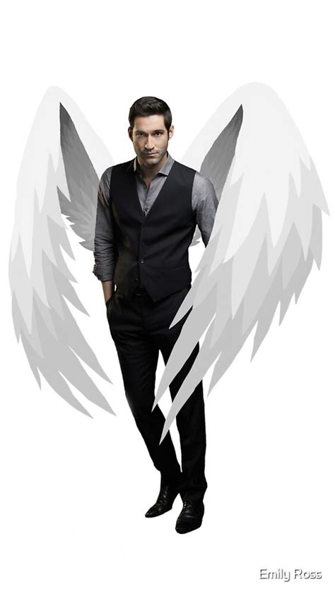 Lucifer Tom Ellis With Wings Transparent By Fyseq Redbubble