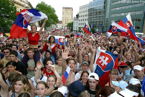People Celebrating With Slovak Flags Documentary Humanitarian