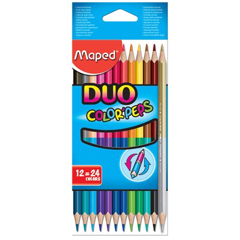 Maped Colorpeps Colored Pencil Set 12 Pencils Duo Tip