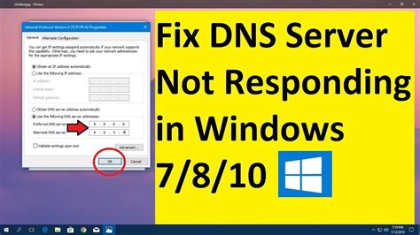 Fix DNS Server Not Responding In Windows YouTube