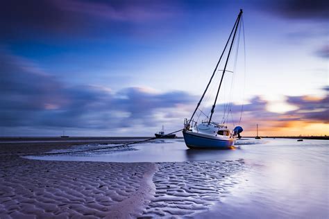 Sailboats Boat Sky England Beach Water Clouds Vehicle