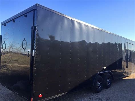 28 Continental Cargo Black Out Car Racing Enclosed Trailer