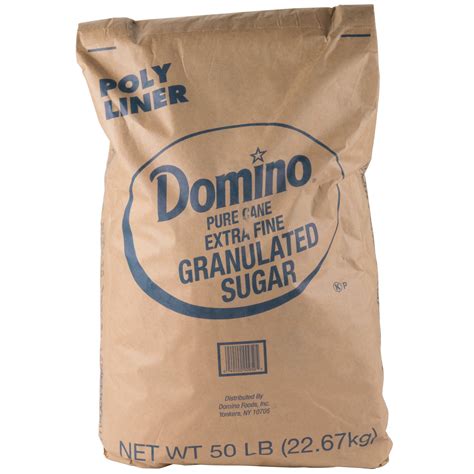 Domino Extra Fine Granulated Sugar 50 Lb