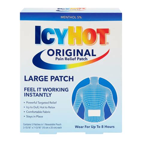 Icy Hot Original Pain Relief Large Patches 5ct Delivered In Minutes