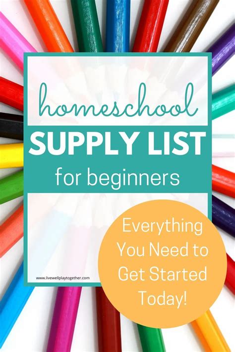 This Homeschool Supply List Contains All The Basic School Supplies You