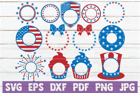4th July Monograms SVG Cut Files | commercial use (253126) | Cut Files