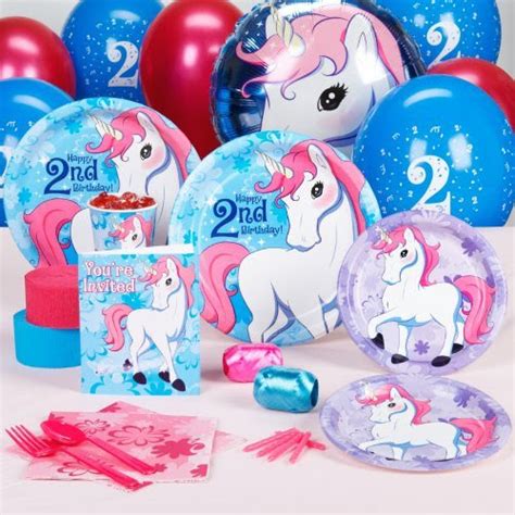 First Birthday Party Supplies Enchanted Unicorn 2nd Birthday Standard