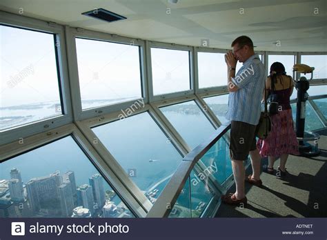 Tourists In The Sky Pod The World S Highest Observation Deck On The Stock Photo Alamy