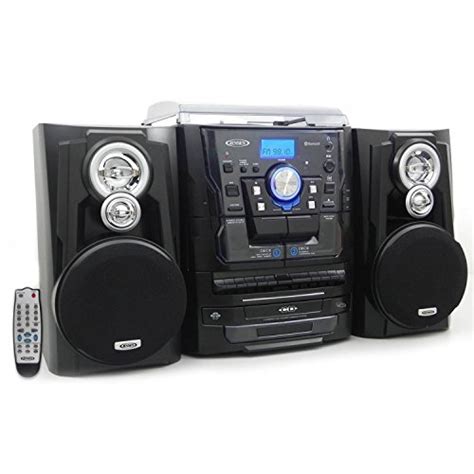 Jensen Bluetooth 3 Speed Stereo Turntable And 3 Cd Changer With Dual