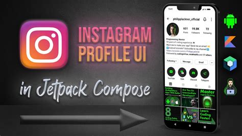 Instagram Profile Ui In Jetpack Compose Android Studio Tutorial Youtube