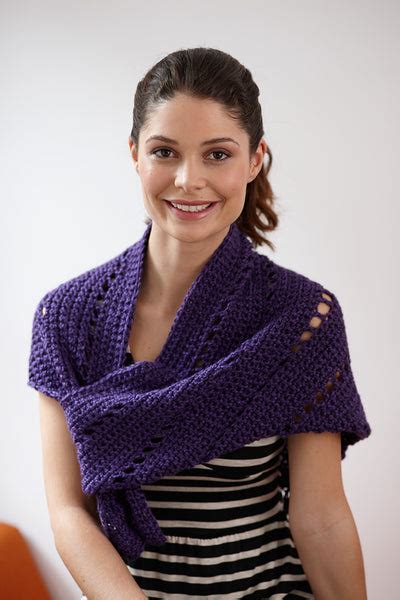 Royal Triangle Shawl Crochet Lion Brand Yarn