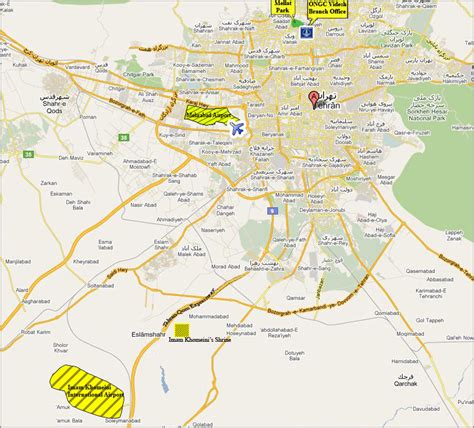 Tehran Map And Tehran Satellite Image