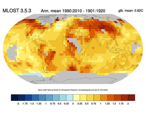 Global Surface Temperature Data Mlost Noaa Merged Land Ocean Surface