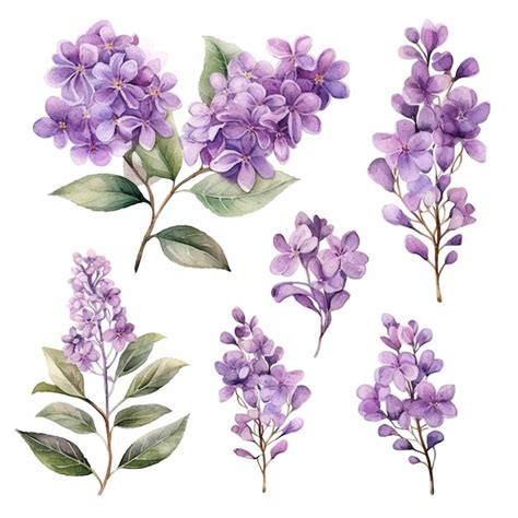 Premium Ai Image A Close Up Of A Bunch Of Purple Flowers On A White Background Generative Ai