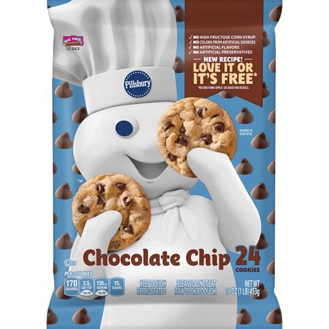 Pillsbury Ready To Bake Chocolate Chip Cookies 24 Ct 16 Oz Walmart