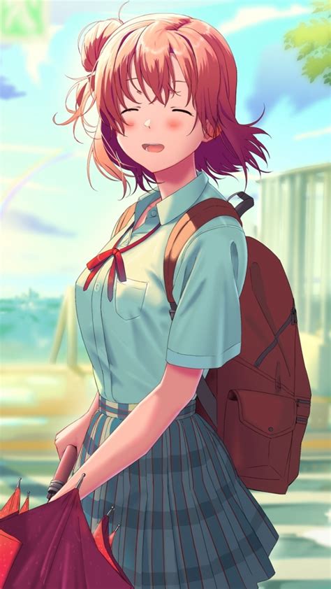Download Cute Yui Yuigahama Anime Girl 720x1280 Wallpaper Samsung
