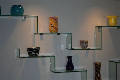 Custom Glass Shelving Glass Wall Shelves Floating Glass Shelves