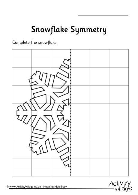 Snowflake Symmetry Worksheet Symmetry Worksheets Symmetry Snowflakes