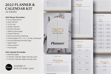 Canva Planner & 2023 Calendar Kit on Behance