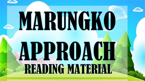 Marungko Approach Hakbang Sa Pagbasa Teacher Maica Youtube