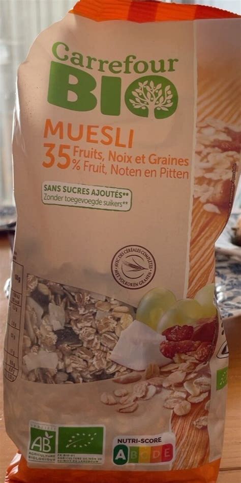 Muesli Fruits Noix Et Graines Carrefour Bio