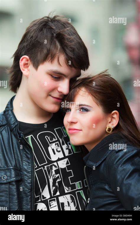 Happy Young Couple In Love Stock Photo Alamy