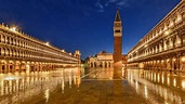 Fondos de Pantalla 2560x1440 Italia Piazza San Marco Noche Venecia ...