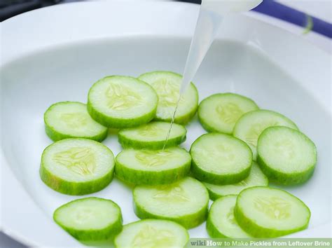 Keep cucumbers immersed in the brine. How to Make Pickles from Leftover Brine: 12 Steps (with ...