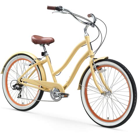 Sixthreezero Evryjourney Womens 7 Speed Step Through Hybrid Cruiser