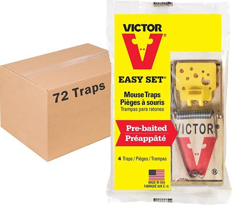 Victor Easy Set Mouse Trap 18 Pack 72 Total Traps