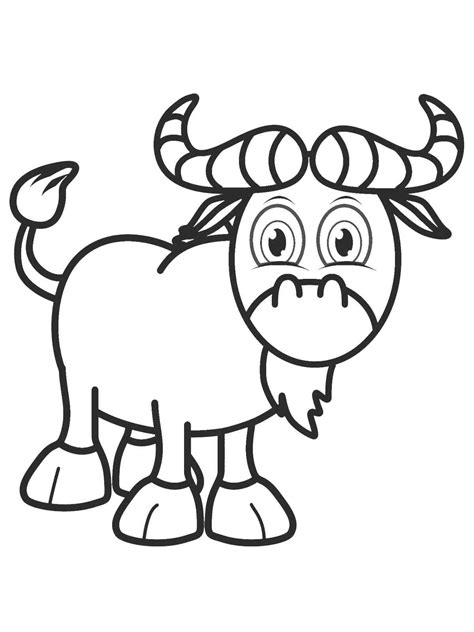 Wildebeest Coloring Pages