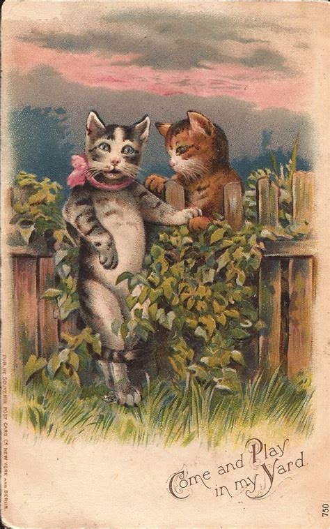 CATS GALORE Vintage Cat Postcard Collection Clarissa Cat Art Vintage