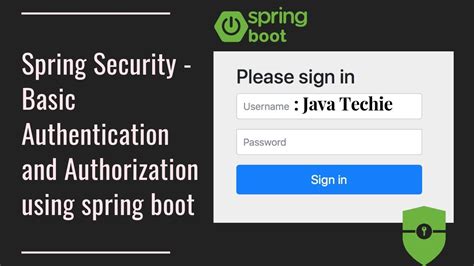 Spring Security Basic Authentication And Authorization Using Spring Boot Java Techie Youtube