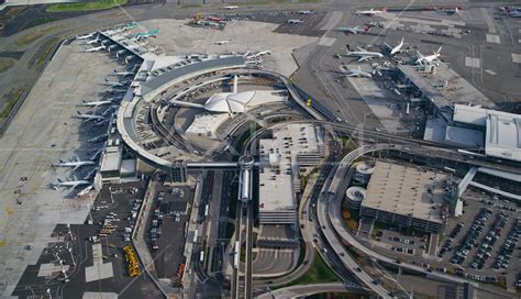 Terminals At Jfk International Airport In New York City Aerial Stock