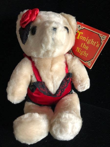 sale rare vintage valentine teddy bear plush in sexy lingerie tonight s the night 6in 1986