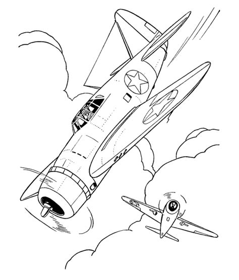 The us, germany, great britain, the soviet union, japan, italy, romania. world war 2 airplane Colouring Pages | Airplane drawing ...
